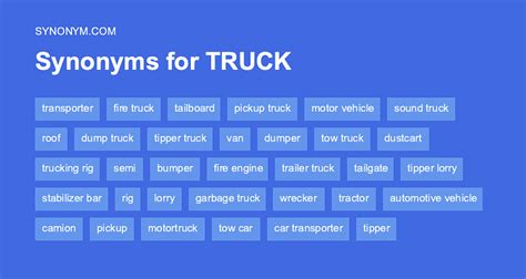 TRUCK Synonyms: 88 Similar and Opposite Words .